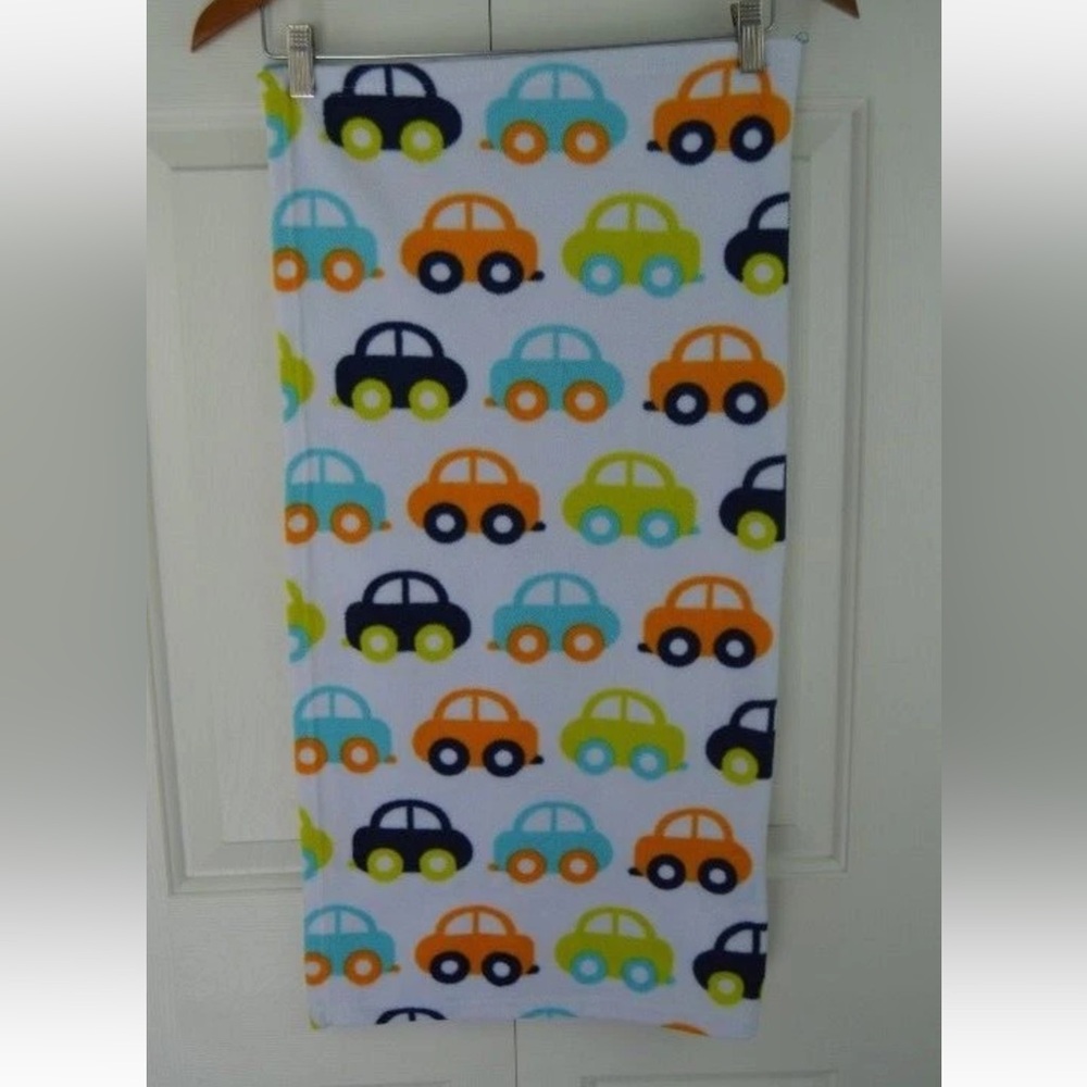 Safety 1st Car Baby Blanket Security Lovey Blue Orange Green White Fleece